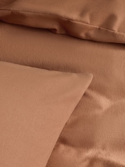 Orange Hazel Supersoft Brushed Cotton Plain Bed Set - Image 3 of 3