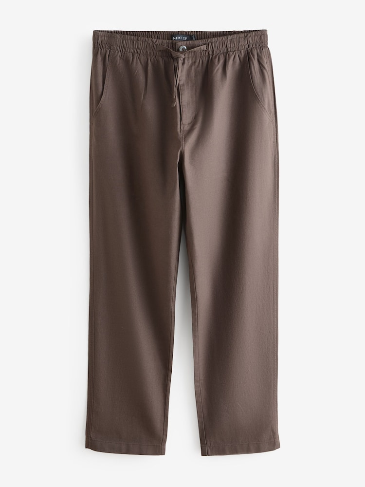 Brown Linen Trousers - Image 1 of 1