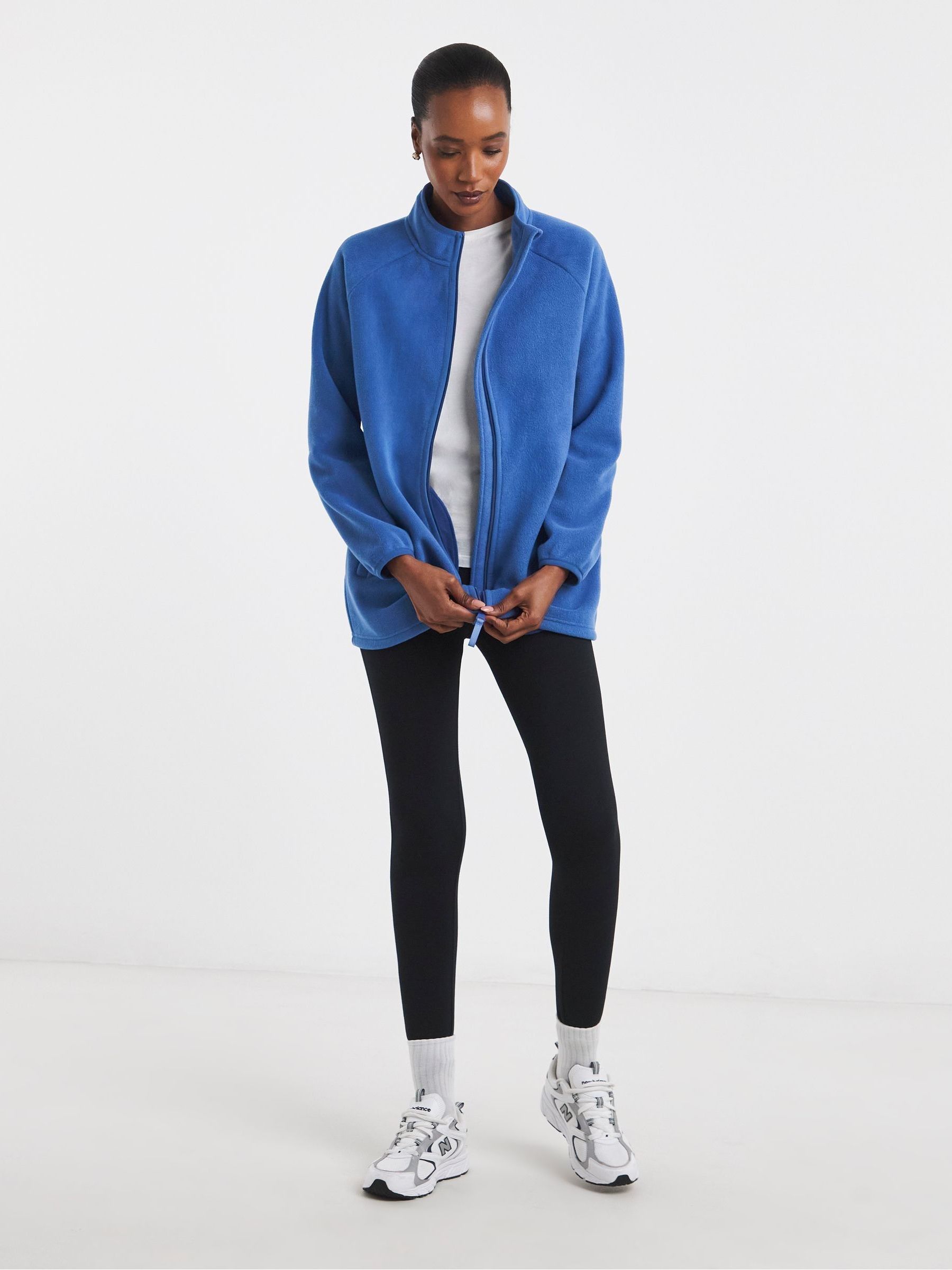 Buy JD Williams Blue Zip Through Longline Fleece from the Next UK