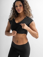 Pour Moi Black The Buttery Soft Moves With You Hidden Support T-Shirt - Image 2 of 4