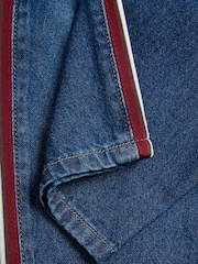 Mid Blue & Red Side Tape Wide Fit Jeans (3mths-7yrs) - Image 5 of 8