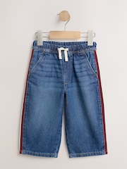 Mid Blue & Red Side Tape Wide Fit Jeans (3mths-7yrs) - Image 6 of 8