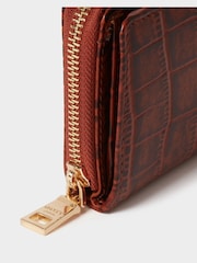 Osprey London The Carla Leather Zip Around Brown Purse - Imagen 4 de 6
