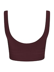 酒紅色 - Pour Moi The Buttery Soft Moves With You Yoga Bra - 圖片 4，共 4