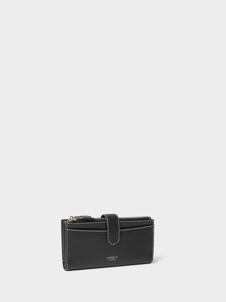 Osprey London The Classic Savanna Leather Matinee Black Purse - Image 2 of 5 Osprey London The Classic Savanna Leather Matinee Black Purse - Image 2 of 5