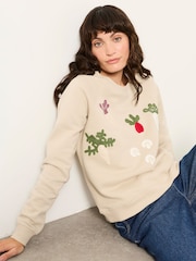 FatFace Vegetable Crochet Crew Sweat Top - Slika 5 od 6