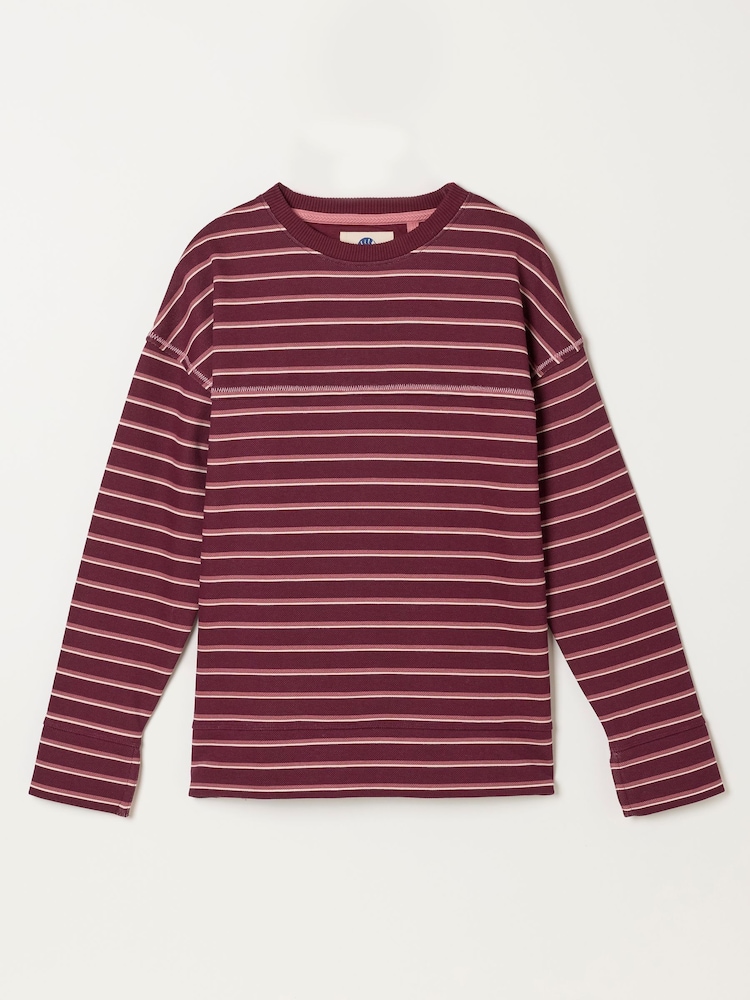 Violet - Sweat FatFace Airlie rayé ras du cou - Image 6 de 6 Violet - Sweat FatFace Airlie rayé ras du cou - Image 6 de 6