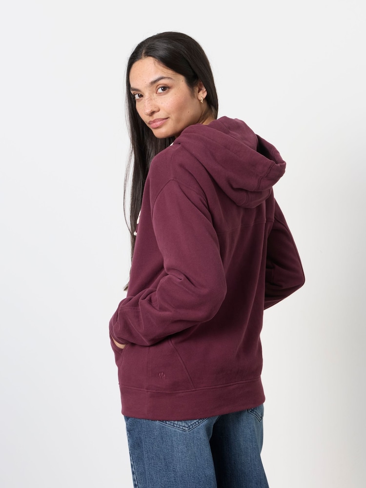 FatFace Freya Dark Purple Overhead Hoodie - Image 2 of 5