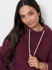 FatFace Freya Dark Purple Overhead Hoodie - Image 4 of 5