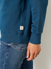 FatFace Georgia Indigo Blue Crew Sweat Top - Image 3 of 5