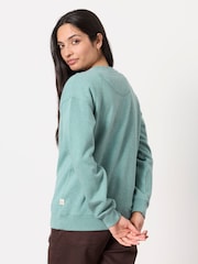FatFace Georgia Green Marl Crew Sweat Top - Image 2 of 5