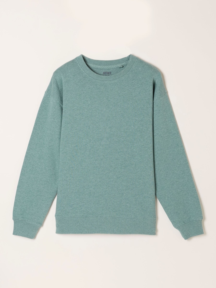 FatFace Georgia Green Marl Crew Sweat Top - Image 5 of 5