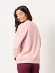 FatFace Georgia Rose Pink Marl Crew Sweat Top - Image 2 of 6