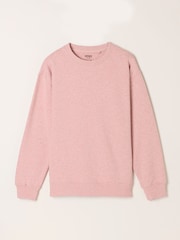 FatFace Georgia Rose Pink Marl Crew Sweat Top - Image 6 of 6