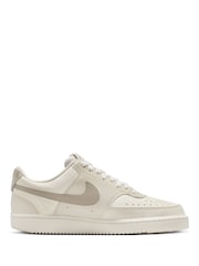 Nike Cream Court Vision Low Trainers - Image 1 of 6