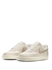 Nike Cream Court Vision Low Trainers - Image 2 of 6