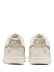 Nike Cream Court Vision Low Trainers - Image 3 of 6