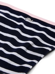 Victoria's Secret Pink Noir Navy Blue Stripes Cheeky Bikini Bottoms - Image 4 of 4