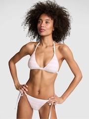 Victoria's Secret PINK Pink Stripes Push Up Triangle Bikini Top - Image 1 of 2