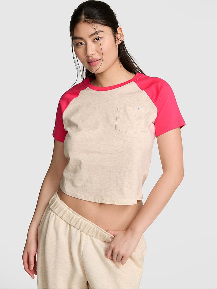 Victoria's Secret Pink Candy Pink Pocket Pyjama Top - Image 1 of 2