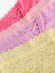 Victoria's Secret Pink/Yellow/Purple Cheeky 4 Pack Knickers - Image 6 of 7