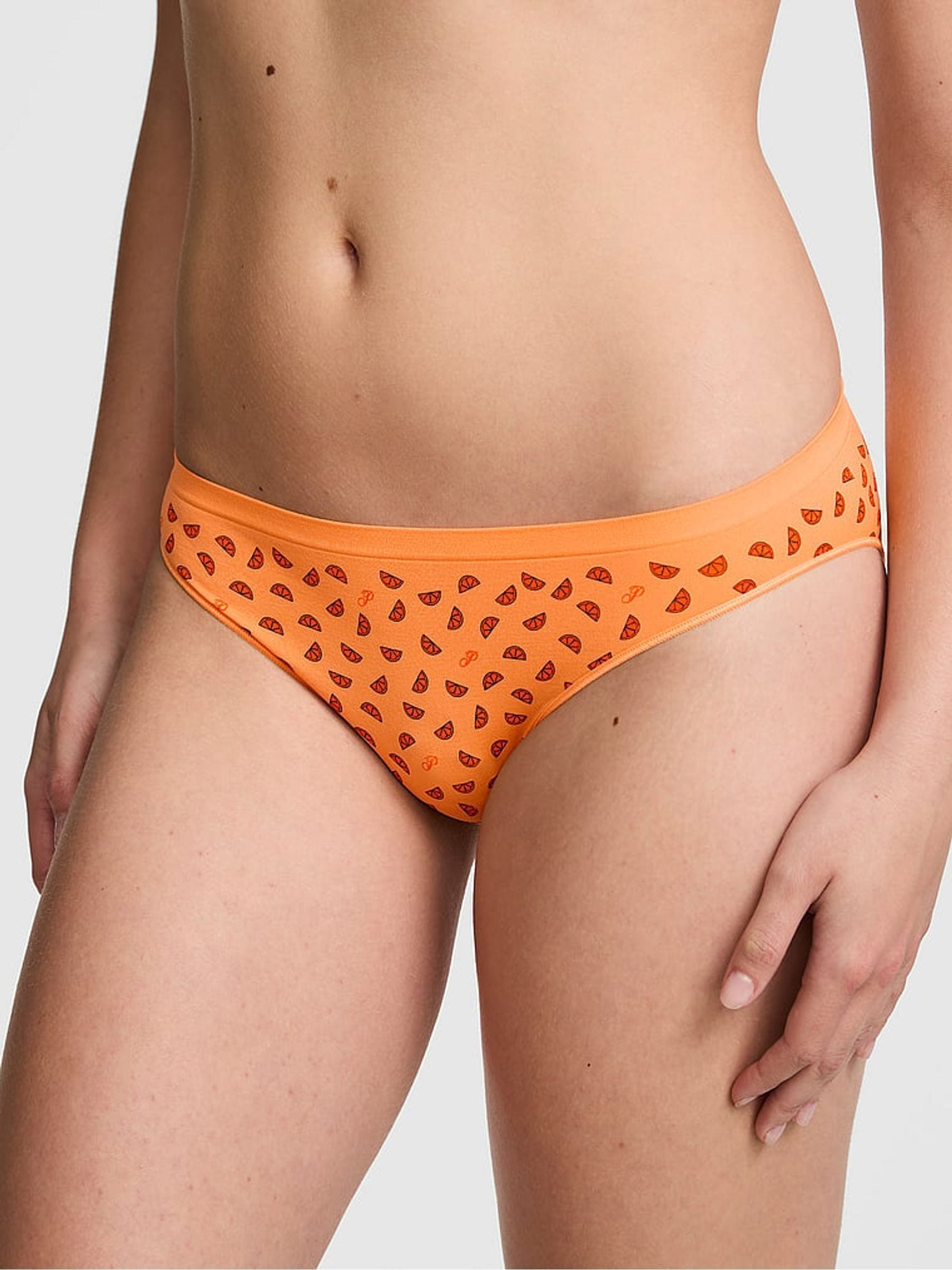 Victoria's Secret PINK Vitamin C Orange Print Bikini Knickers