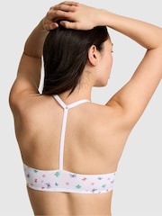 Victoria's Secret PINK White Butterfly Print Push Up Front-Close Push Up Bra - Image 2 of 3