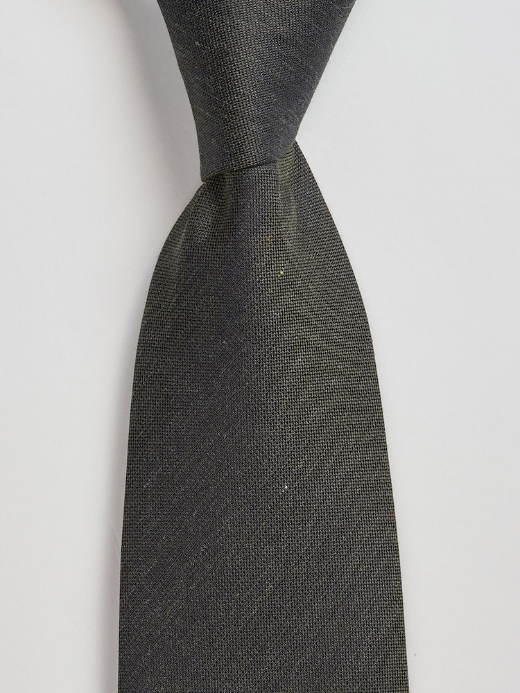 Brook Taverner Green Silk Blend Tie and Pocket Square Set - Image 2 of 4