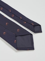 Brook Taverner Blue Horse Motif Pure Silk Tie - Image 3 of 4