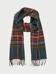 Brook Taverner Dark Green Check Scarf - Image 1 of 4