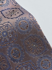 Brook Taverner Gold Large Mosaic Pure Silk Tie - Image 4 of 4