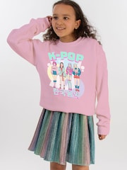 Brands In Pink K-Pop Girl Band Sweat Top - Image 2 of 5