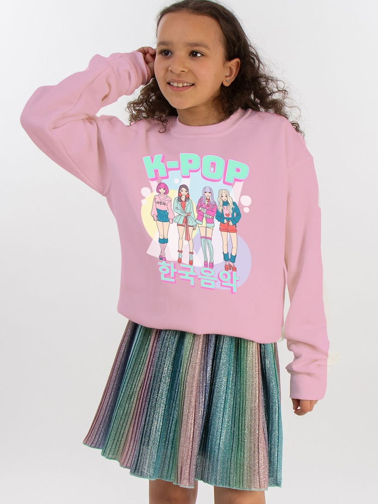 Brands In Pink K-Pop Girl Band Sweat Top - Image 2 of 5