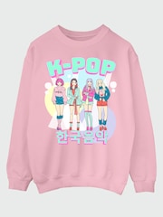 Brands In Pink K-Pop Girl Band Sweat Top - Image 3 of 5