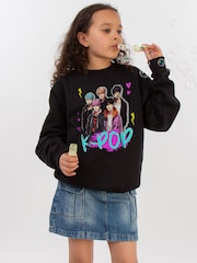 Brands In Black KPOP Boy Band Sweat Top - Image 1 of 5