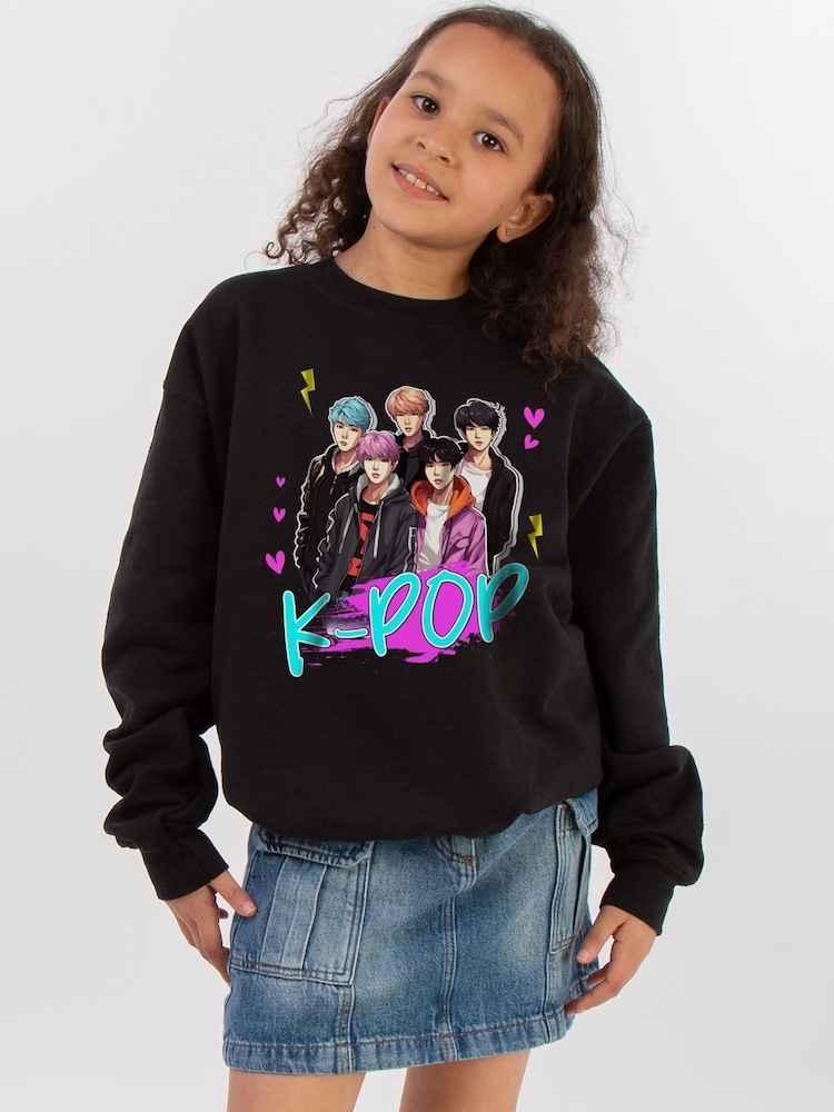 Brands In Black KPOP Boy Band Sweat Top - Image 2 of 5 Brands In Black KPOP Boy Band Sweat Top - Image 2 of 5
