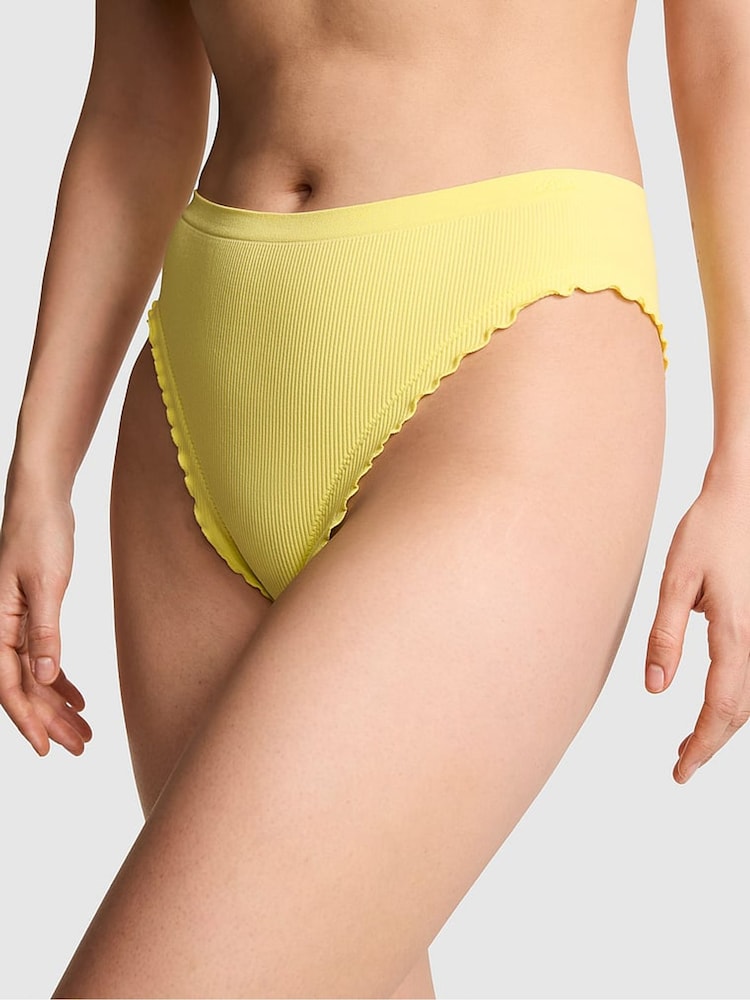 Victoria's Secret Pink Pineapple Yellow Brazilian Knickers - Image 1 of 2 Victoria's Secret Pink Pineapple Yellow Brazilian Knickers - Image 1 of 2