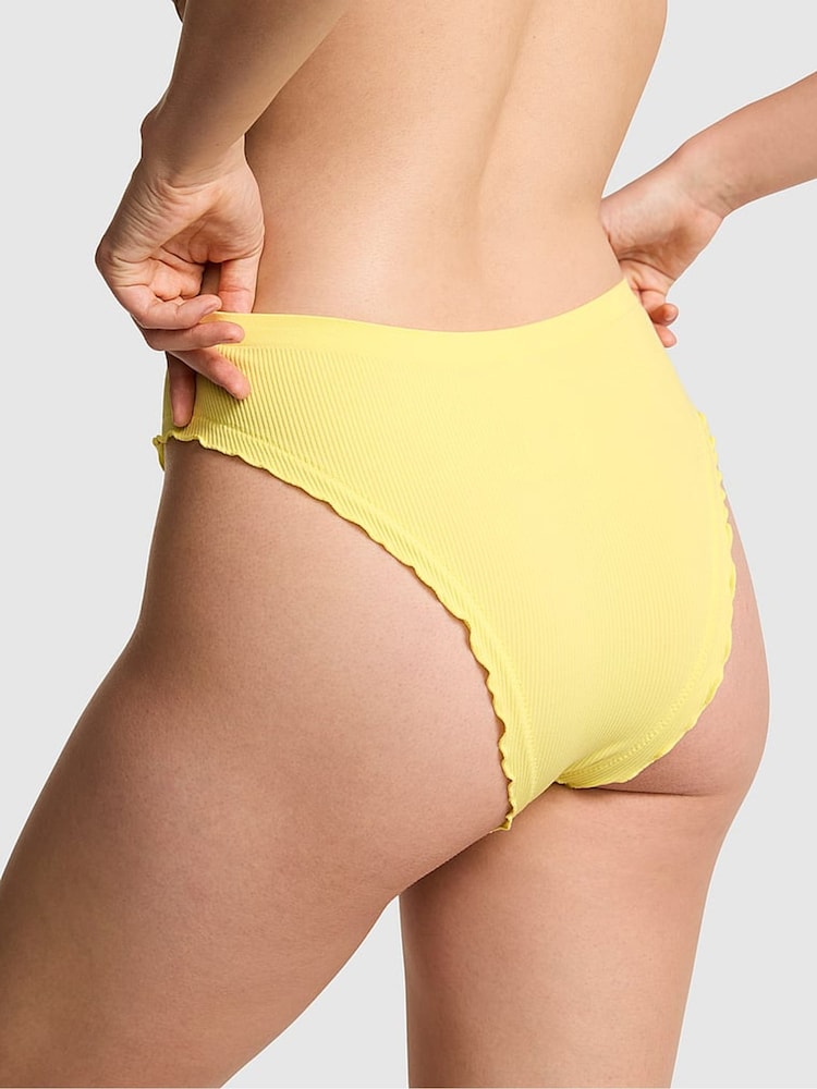Victoria's Secret Pink Pineapple Yellow Brazilian Knickers - Image 2 of 2 Victoria's Secret Pink Pineapple Yellow Brazilian Knickers - Image 2 of 2