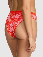 Victoria's Secret Pink Red Hibiscus Brazilian Knickers - Image 2 of 2
