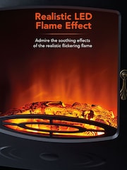 Warmlite Oak Cambridge Fireplace Stove Suite - Image 3 of 8