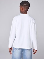 smALLSAINTS Black/White Tierra Baseball Shacket and T-Shirts Set - Image 5 of 12
