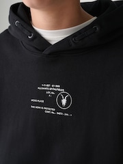 smALLSAINTS Black Stamp Logo Oversize Hoodie - Image 4 of 10