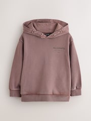 smALLSAINTS Washed Brown Oversized Underground Pullover Hoodie - Image 6 of 9