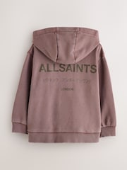 smALLSAINTS Washed Brown Oversized Underground Pullover Hoodie - Image 7 of 9