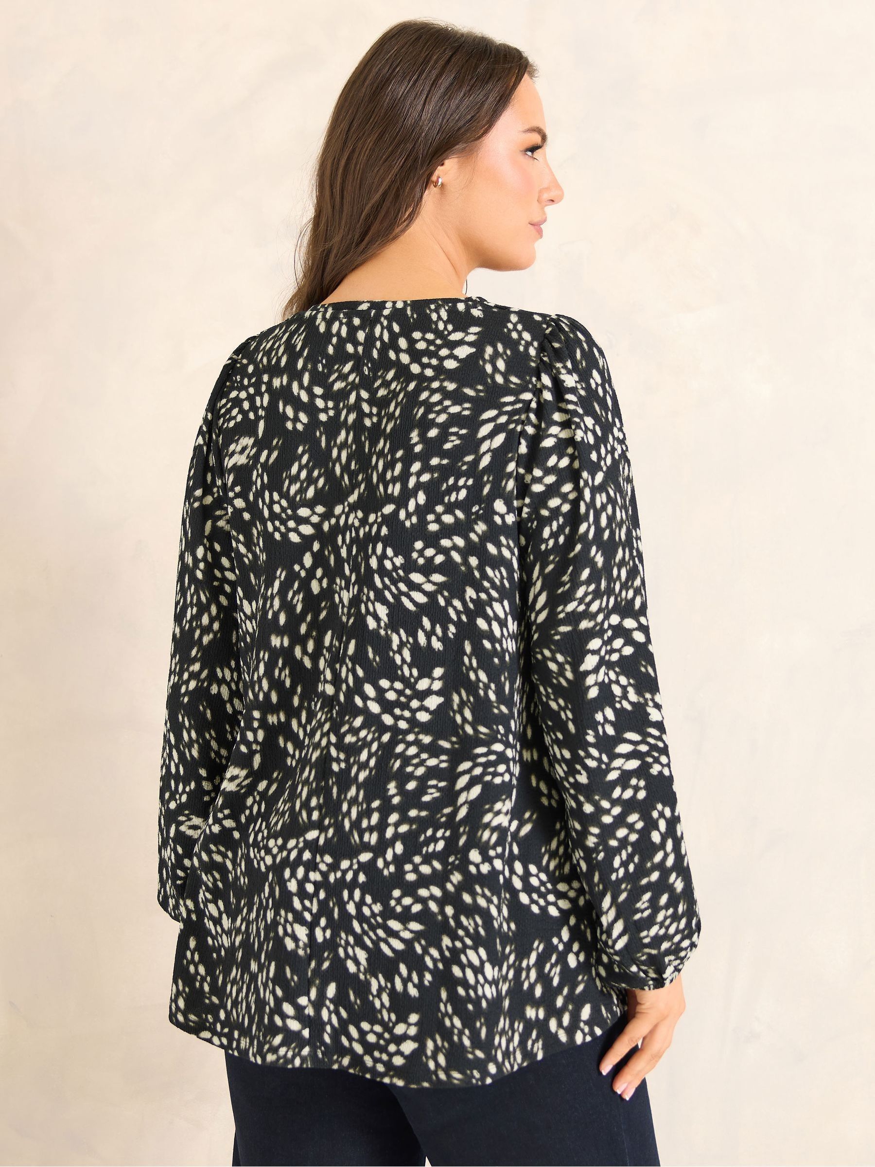Buy Evans Black Balloon Sleeve Pleated Swing Top from Next USA