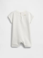 Gap White Winnie The Pooh VintageSoft Short One-Piece (0-24mths) - Image 2 of 3