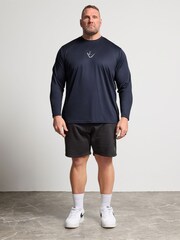 BadRhino Big & Tall Blue Ironrhino Long Sleeve Logo T-Shirt - Image 1 of 6