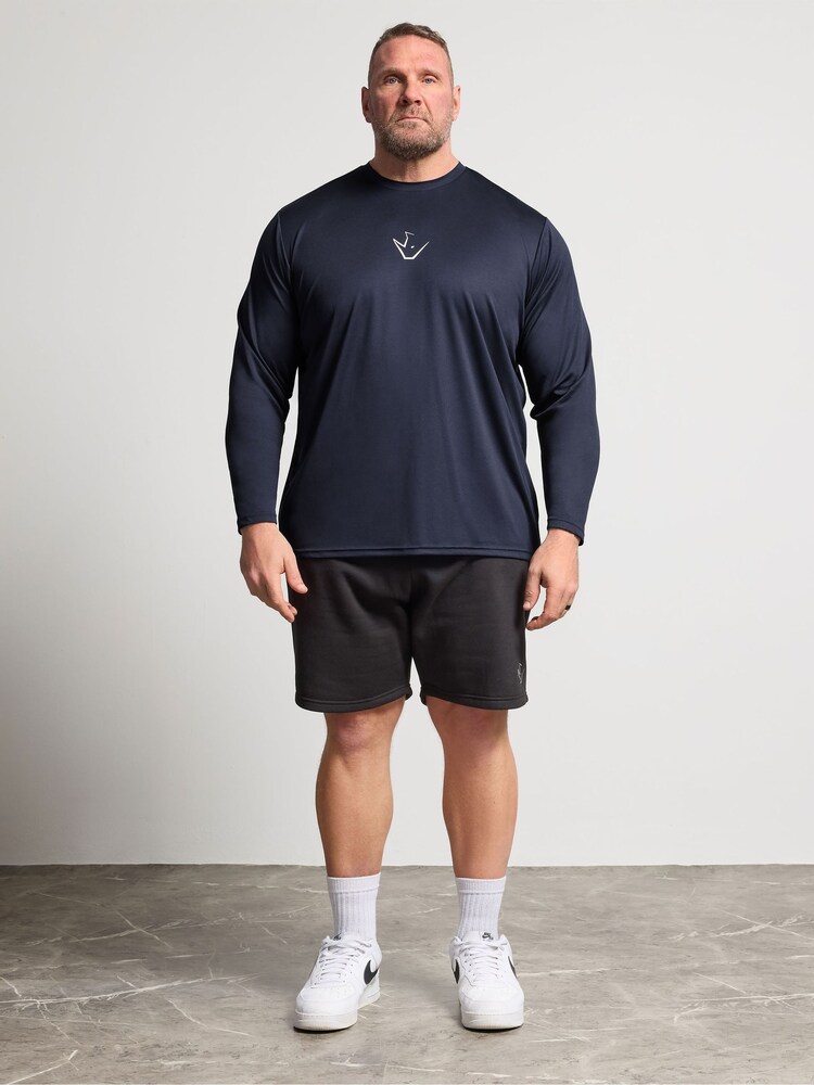 BadRhino Big & Tall Blue Ironrhino Long Sleeve Logo T-Shirt - Image 1 of 6