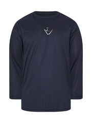 BadRhino Big & Tall Blue Ironrhino Long Sleeve Logo T-Shirt - Image 5 of 6