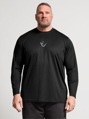 BadRhino Big & Tall Black Ironrhino Long Sleeve Logo T-Shirt - Image 1 of 6